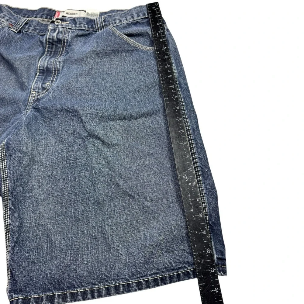 Vintage Levi's Shorts‎ Mens 36x11 Denim Worker Y2K Blue Baggy Grunge Skater